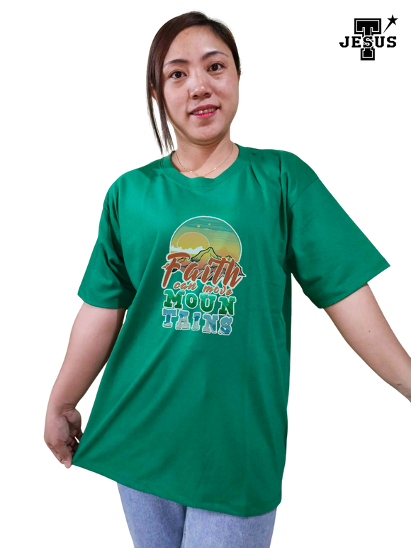 TJesus Plus Size Christian Shirt Color Emerald Green. Casual Wear For All Occasion. Good Quality