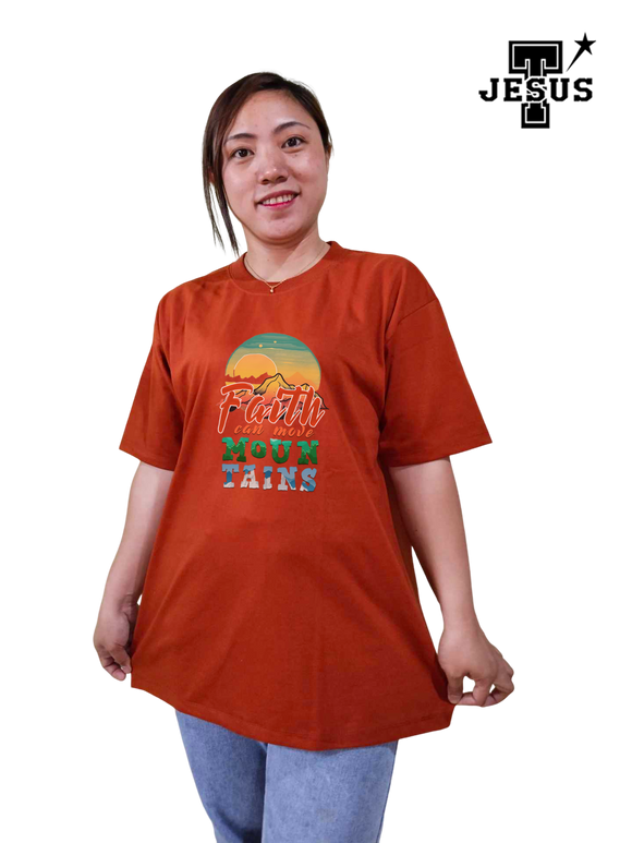 TJesus Plus Size Christian Shirt Color Rust. Good Quality Shirt and It Can Wear in all Occasions.