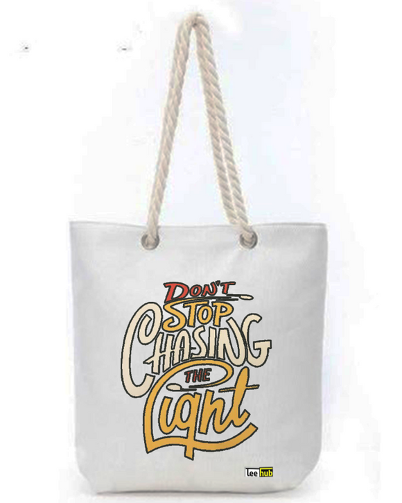 Positive Quotes-Canvas Tote-with-Zipper-Thick-Rope-Sling-bag-Graphic 9
