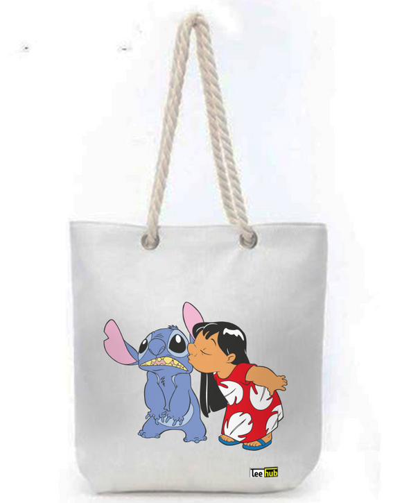 Cute Designs-Canvas Tote-with-Zipper-Thick-Rope-Sling-bag-Graphic 18