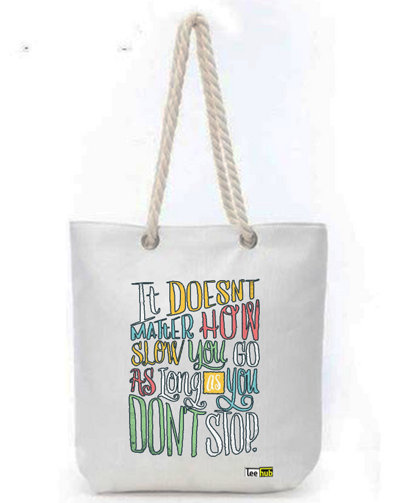 Positive Quotes-Canvas Tote-with-Zipper-Thick-Rope-Sling-bag-Graphic 17