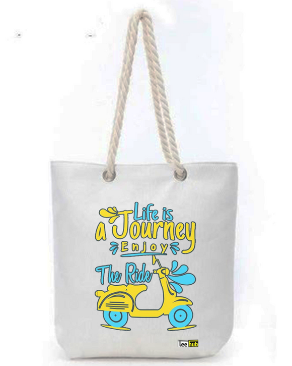 Positive Quotes-Canvas Tote-with-Zipper-Thick-Rope-Sling-bag-Graphic 18