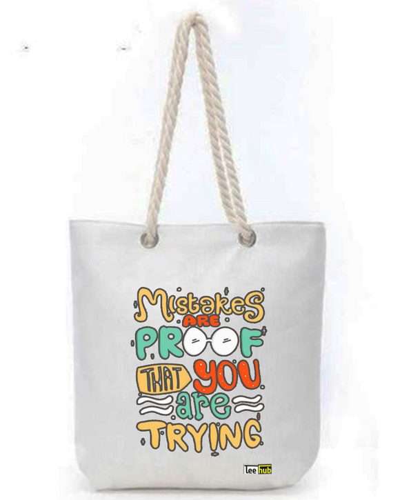 Positive Quotes-Canvas Tote-with-Zipper-Thick-Rope-Sling-bag-Graphic 6