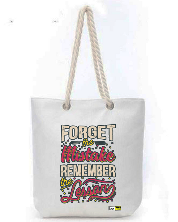 Positive Quotes-Canvas Tote-with-Zipper-Thick-Rope-Sling-bag-Graphic 7
