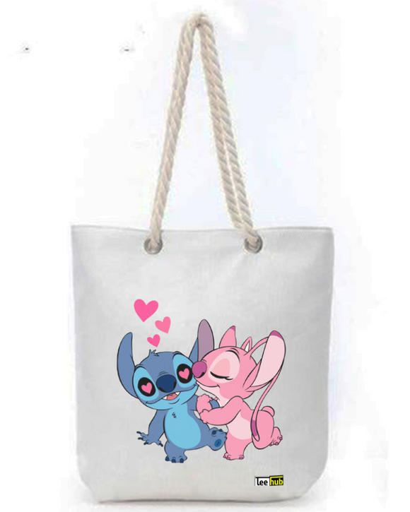Cute Designs-Canvas Tote-with-Zipper-Thick-Rope-Sling-bag-Graphic 10