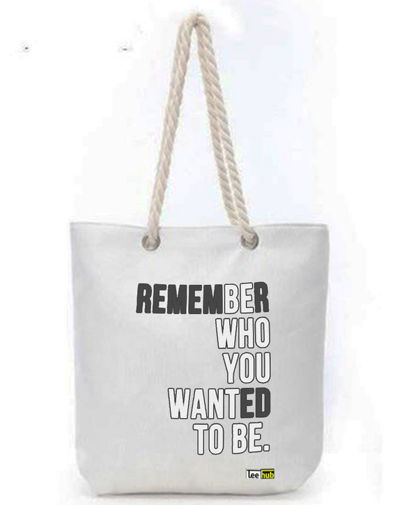 Positive Quotes-Canvas Tote-with-Zipper-Thick-Rope-Sling-bag-Graphic 10