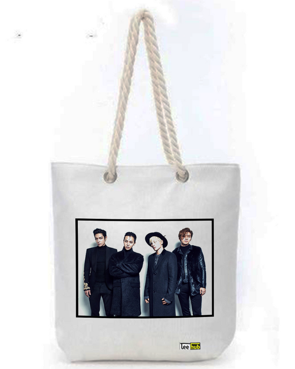 BIGBANG Canvas Tote-with-Zipper-Thick-Rope-Sling-bag