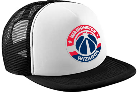 Washington Wizards NBA Basketball Team Sporty Fashionable Stylish Printed Tracker Caps Mesh Cap