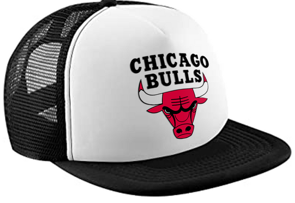 Chicago Bulls NBA Basketball Team Sporty Fashionable Stylish Printed Tracker Caps Mesh Cap