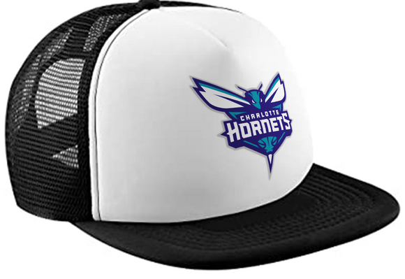 Charlotte Hornets NBA Basketball Team Sporty Fashionable Stylish Printed Tracker Caps Mesh Cap