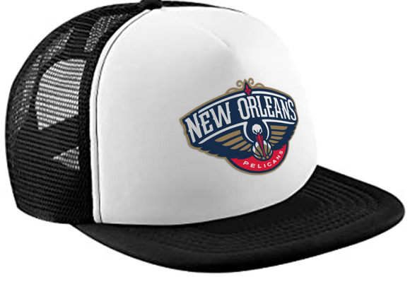 New Orleans Pelicans NBA Basketball Team Sporty Fashionable Stylish Printed Tracker Caps Mesh Cap
