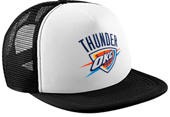 Thunder OKC NBA Basketball Team Sporty Fashionable Stylish Printed Tracker Caps Mesh Cap