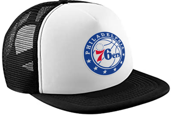 Philadelphia 76ers NBA Basketball Team Sporty Fashionable Stylish Printed Tracker Caps Mesh Cap
