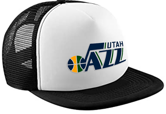 Utah Jazz NBA Basketball Team Sporty Fashionable Stylish Printed Tracker Caps Mesh Cap