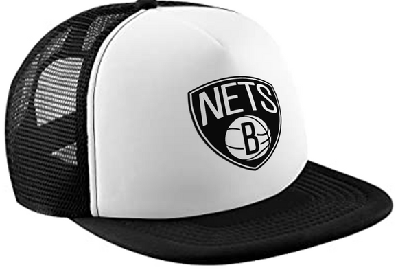 Brooklyn Nets NBA Basketball Team Sporty Fashionable Stylish Printed Tracker Caps Mesh Cap