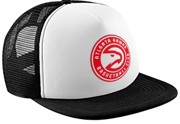 Atlanta Hawks NBA Basketball Team Sporty Fashionable Stylish Printed Tracker Caps Mesh Cap