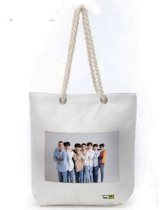 BTOB Canvas Tote-with-Zipper-Thick-Rope-Sling-bag