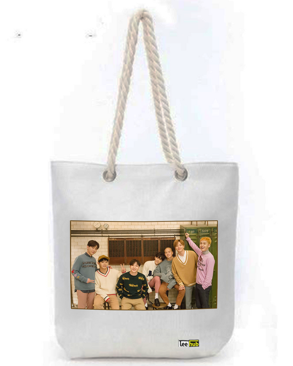 BTOB Canvas Tote-with-Zipper-Thick-Rope-Sling-bag