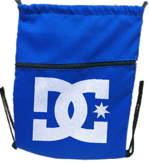 DC String Bag  Drawstring Bag With Extra Pocket Zipper