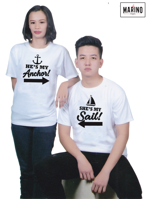 Marino Couple Shirt : Anchor & Sail | PREMIUM QUALITY SHIRT | COMFORTABLE