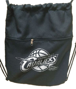 Cleveland Cavaliers String Bag Drawstring Bag With Extra Pocket Zipper