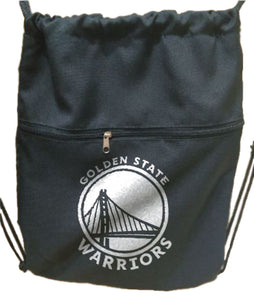 Golden State Warriors String Bag  Drawstring Bag With Extra Pocket Zipper