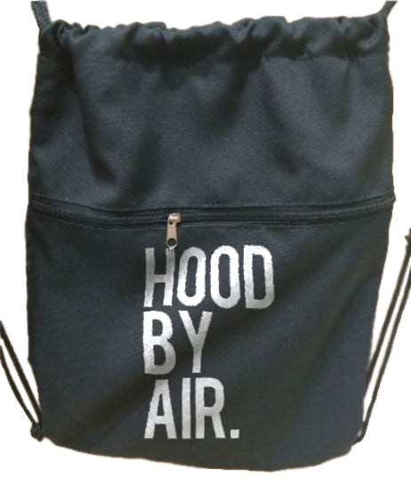 Hood By Air String Bag  Drawstring Bag With Extra Pocket Zipper