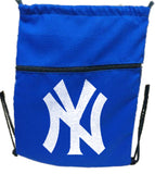 New York String Bag  Drawstring Bag With Extra Pocket Zipper