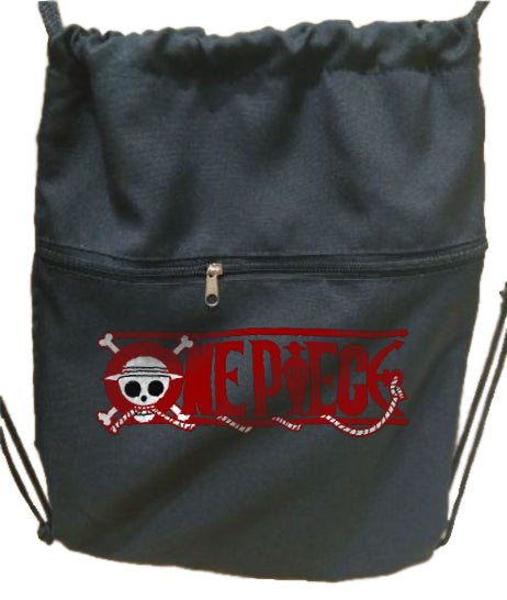 One Piece String Bag  Drawstring Bag With Extra Pocket Zipper